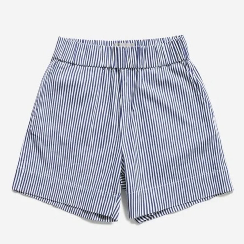 Everlane The Easy Short - Poplin Stripe - size 6